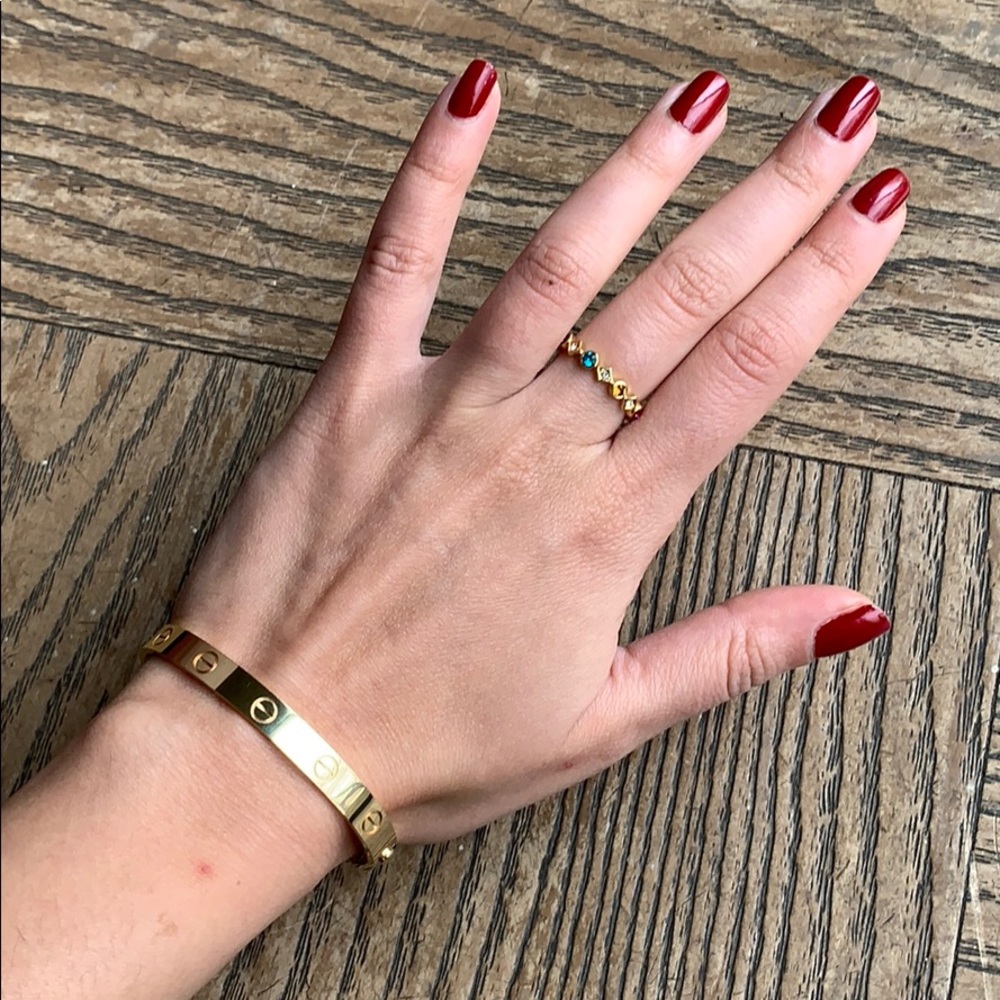 New Gold Filled Multi Gem Rainbow Ring - image 5